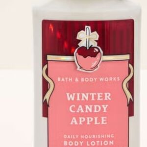 Bath & Body Works Winter Candy Apple Lotion - Red & White